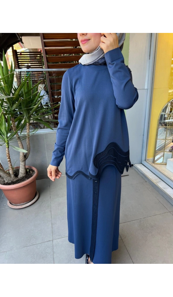 MissDalida Denim Detaylı Önü Düğmeli Etek T25PF-2010