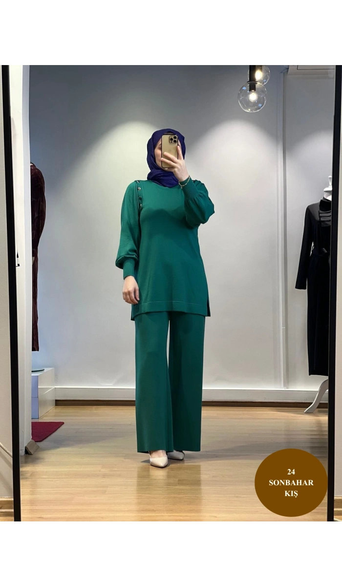 MissDalida Düğme Detaylı Balon Kollu Tunik T24K-6026