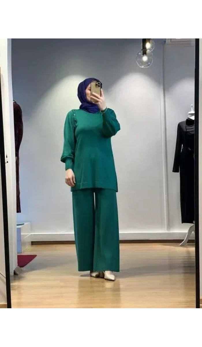 MissDalida Düğme Detaylı Balon Kollu Tunik T24K-6026