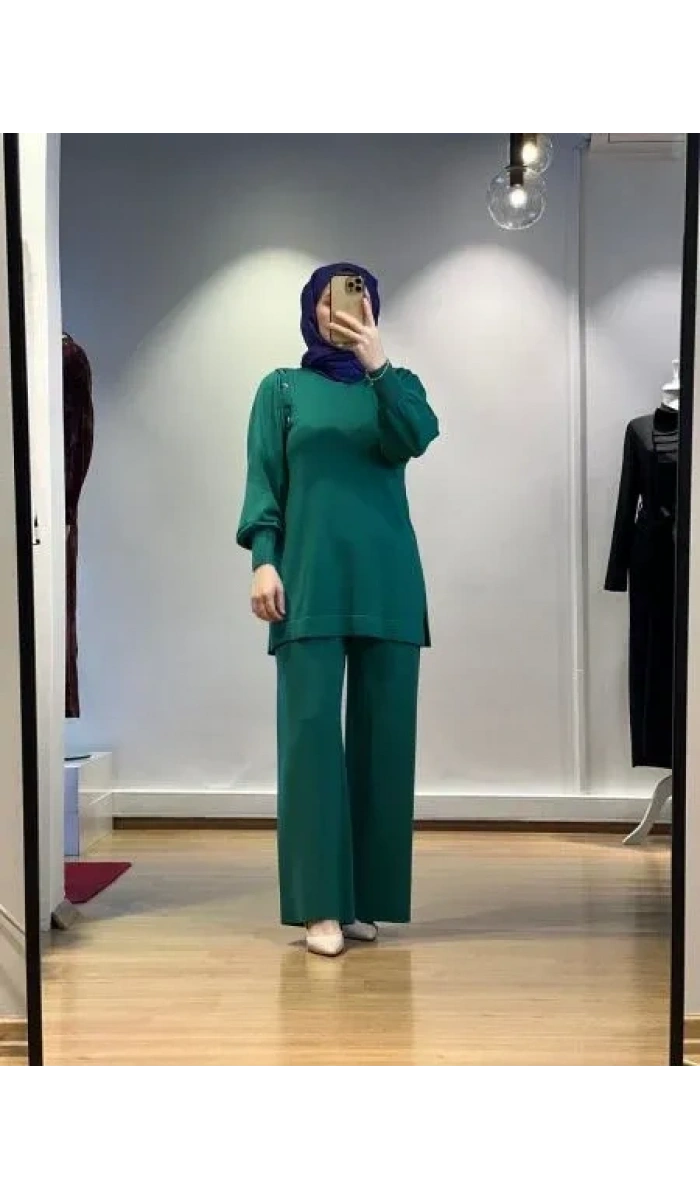MissDalida Düğme Detaylı Balon Kollu Tunik T24K-6026