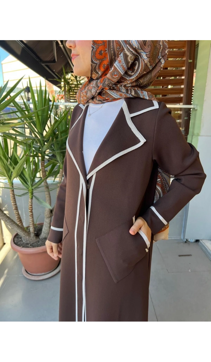 MissDalida Erkek Yaka Uzun Triko Hırka T25PF-9009