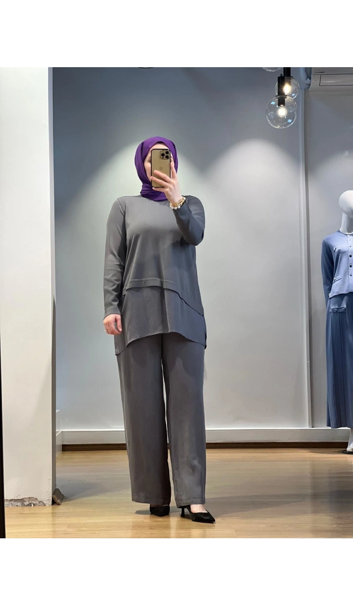 MissDalida Etek Ucu Cupro ASM. Kesim Triko Tunik 25Y-6009