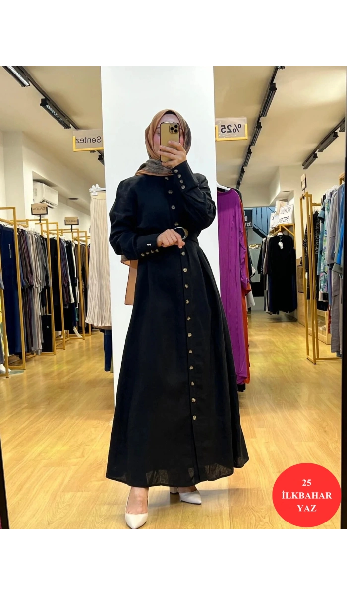 MissDalida Keten Elbise T25Y-8018
