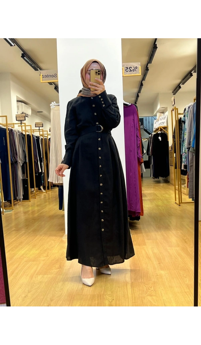 MissDalida Keten Elbise T25Y-8018