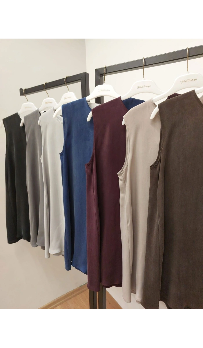 MissDalida Kolsuz Kısa Cupro Tunik 25Y-6020