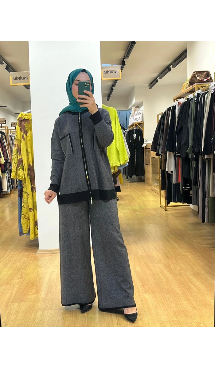 MissDalida Touch Me Doku Desenli Bol Paça Pantolon T25PF-7006