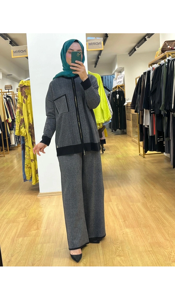 MissDalida Touch Me Doku Desenli Bol Paça Pantolon T25PF-7006