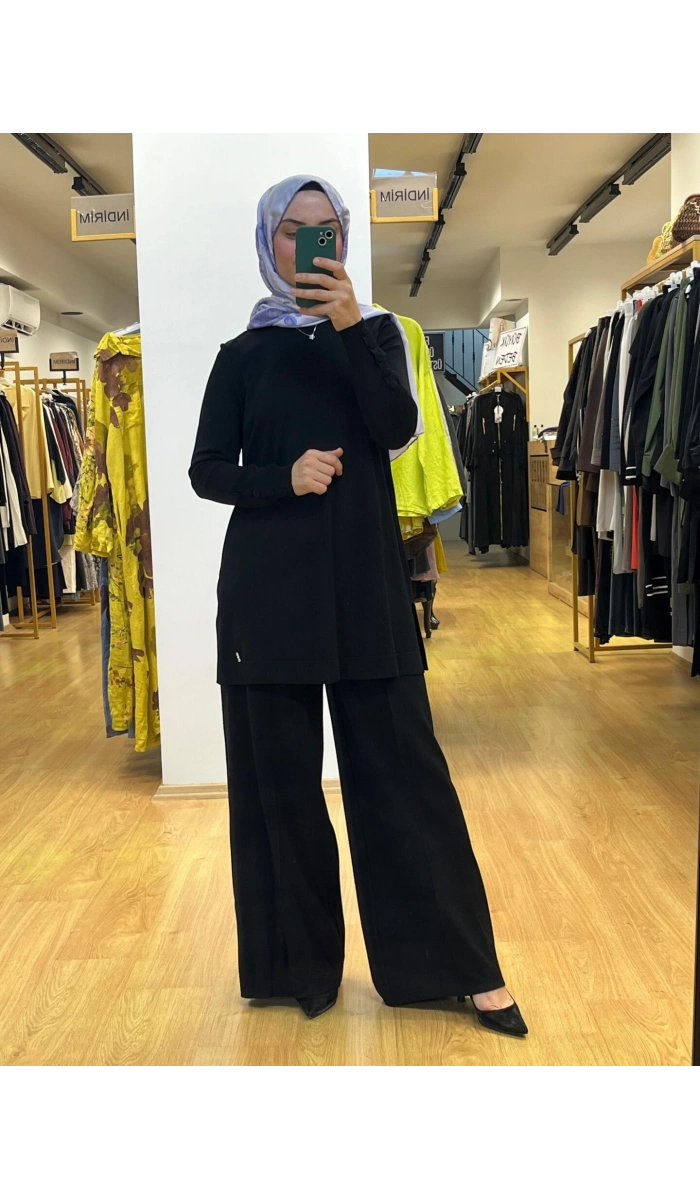 MissDalida Touch Me Önü Dikişli Bol Paça Pantolon T25PF-7003