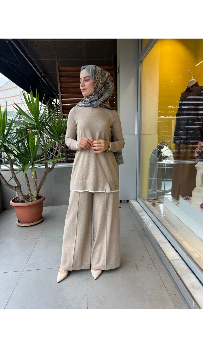 MissDalida Touch Me Önü Dikişli Bol Paça Pantolon T25PF-7003