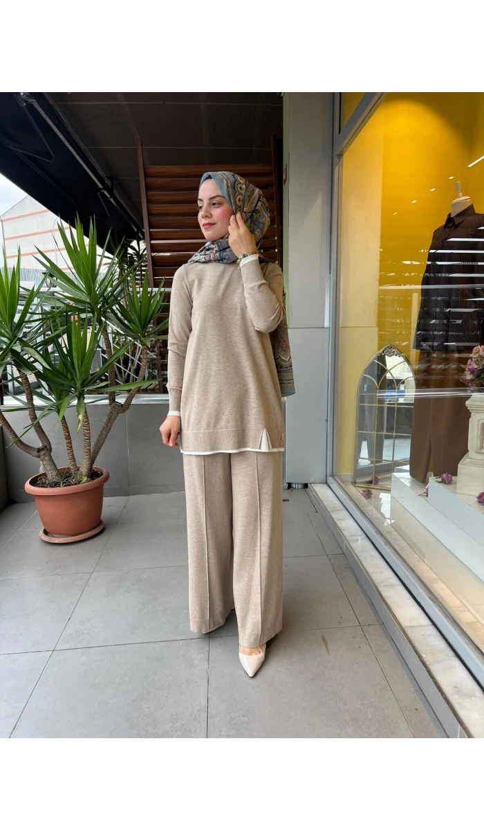 MissDalida Yakası Yırtmaçlı Triko Tunik T25PF-6002