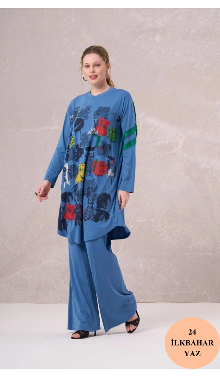 MissWhence Bambu Penye Önü Desenli Tunik 35000