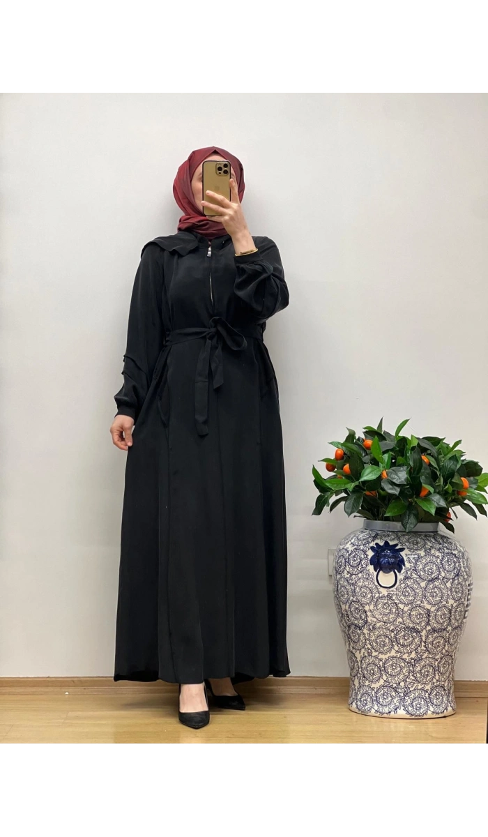 MissWhence Cupro Kapüşonlu Elbise 25Y-37811