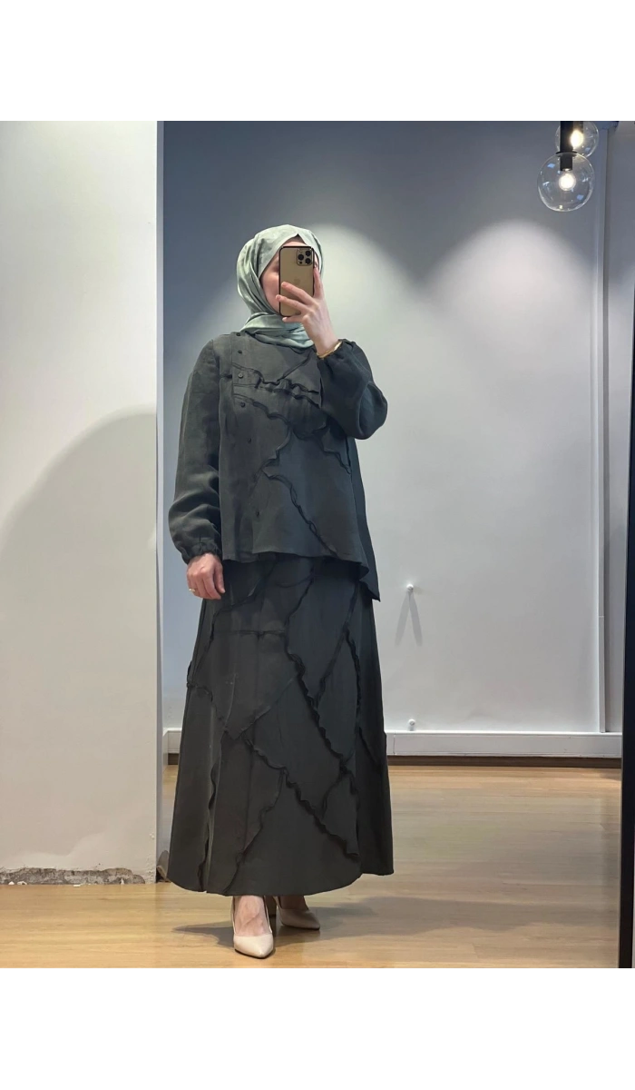 MissWhence Etek Takım Cupro/Keten 25Y-37305