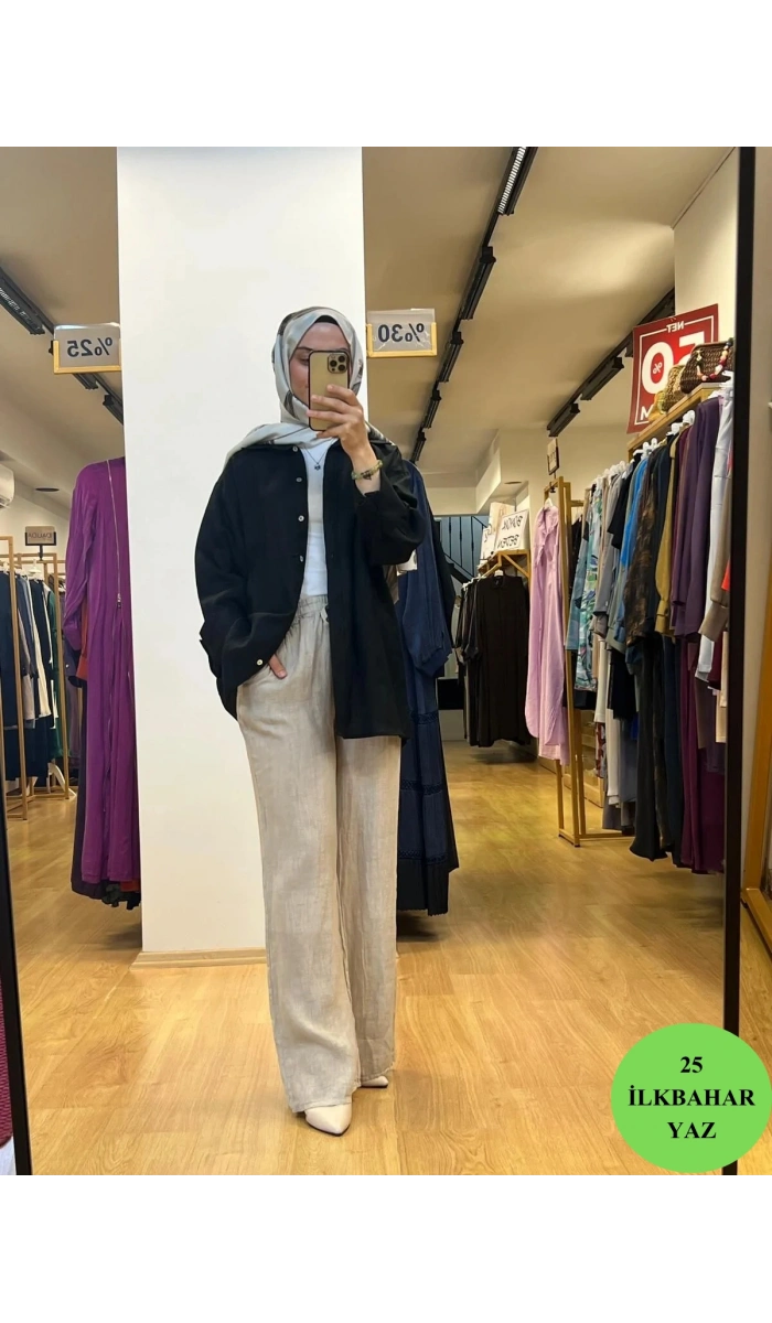 QooQ Lin Gömlek 26SS212