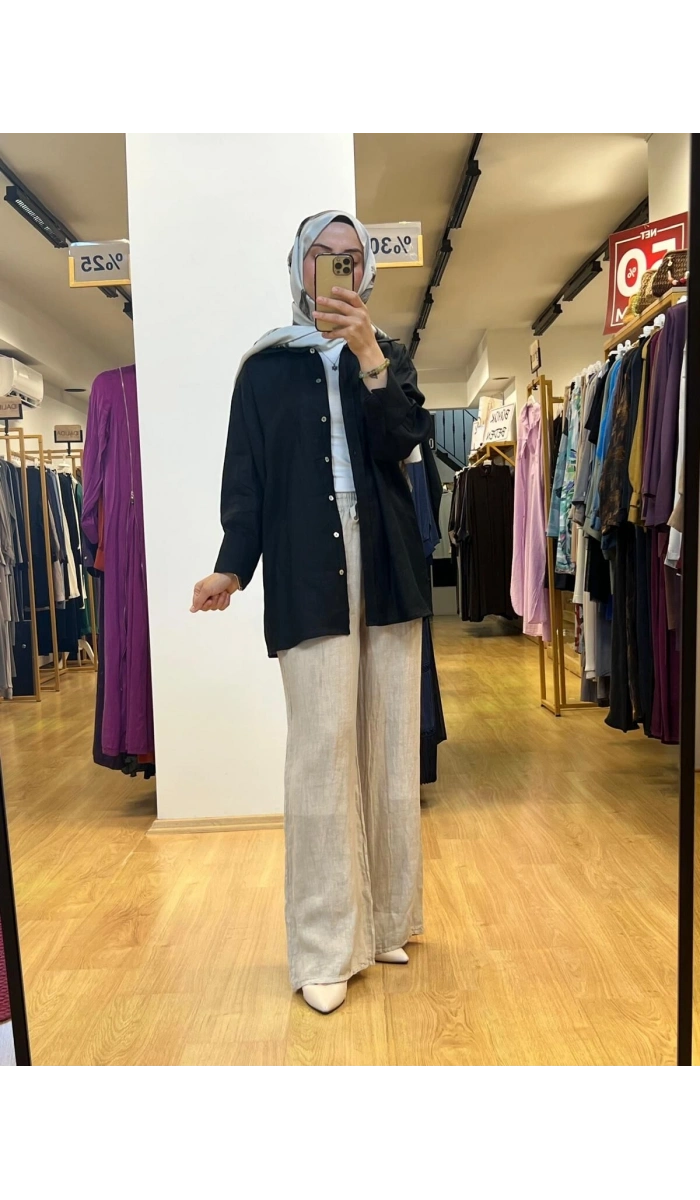 QooQ Lin Gömlek 26SS212