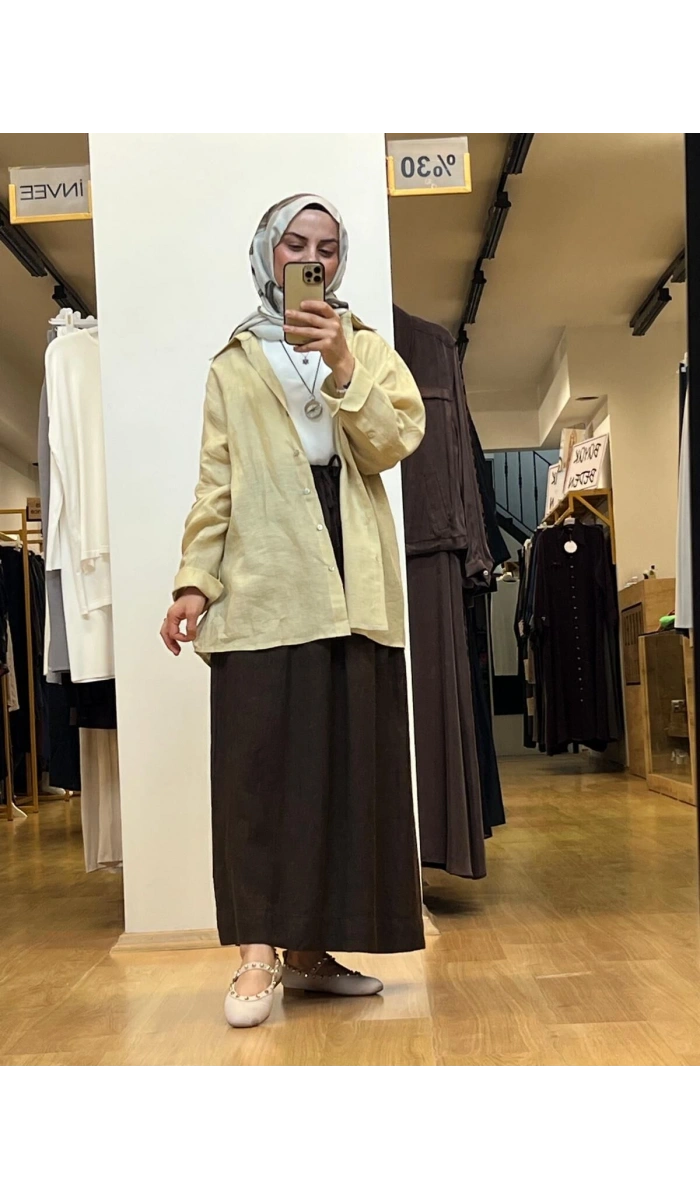 QooQ Lin Gömlek 26SS212