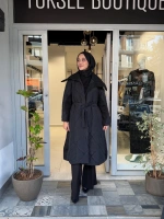 40536 Siyah Şişme Pardesü