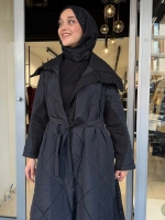 40536 Siyah Şişme Pardesü