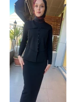 Yaka Detaylı Triko Şık Ceket T26Y-8204