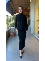 Yaka Detaylı Triko Şık Ceket T26Y-8204