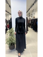 Kemerli Pile Detaylı Cupro Tunik T26Y-6003