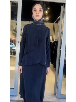 Ön Kısmı Hareketli Cupro Detaylı Tunik T26Y-6035