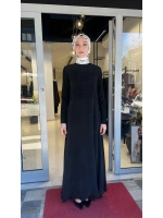 Pilise Detaylı Düz Renk Cupro Elbise T26Y-4011