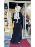 Pilise Detaylı Düz Renk Cupro Elbise T26Y-4011