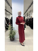 Aksesuar Detaylı Cupro Elbise T26Y-4014