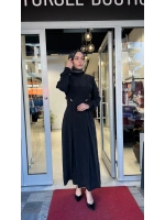 Aksesuar Detaylı Cupro Elbise T26Y-4014