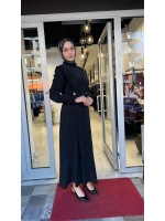 Aksesuar Detaylı Cupro Elbise T26Y-4014