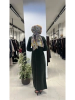 Pili Detaylı Düz Renk Elbise T26Y-4039