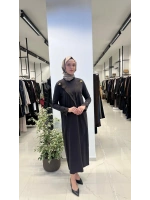 Yaka ve Bilek Detaylı Triko Elbise T26Y-4003