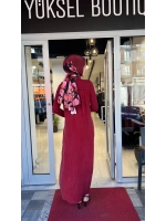 Büzgü Detaylı Triko Cupro Elbise T26Y-4038