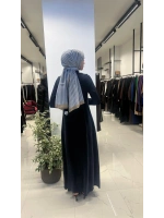 Gömlek Yaka Nakışlı Cupro Elbise T26Y-4025