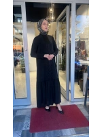 Önü Dantelli Cupro Elbise T26Y-4027