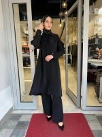 Kol Detaylı Cupro Kap T26Y-8007