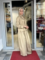 Evan Asetat Fularlı Bluz Pantolon TD26Y05000006