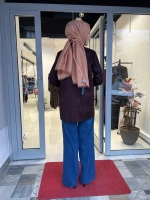 Laura Serpme Taşlı Koton Gömlek TD-3627