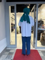 Samba Koton Straz Taşlı Gömlek TD-4772