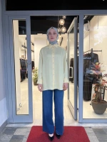 Lilac Asetat Gömlek TD-4765