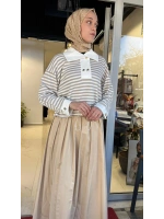 Çizgili Gömlekli Sweat 26YPR37.0005
