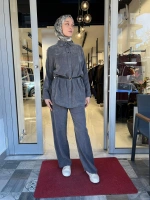 Prime Taşlanmış İpek Pantolonlu Takım TD-3699