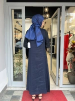 Uzun Kollu Renkli Elbise 2264751
