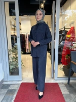 Prime Taşlanmış İpek Pantolonlu Takım TD-3699
