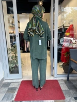 Prime Taşlanmış İpek Pantolonlu Takım TD-3699