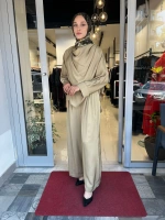 Resa Asetat Şal Detaylı Pantolon TD-4768