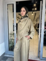 Resa Asetat Şal Detaylı Pantolon TD-4768