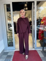 Resa Asetat Şal Detaylı Pantolon TD-4768