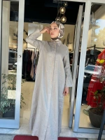 Kolları Nakışlı Urun Keten Elbise 2264258